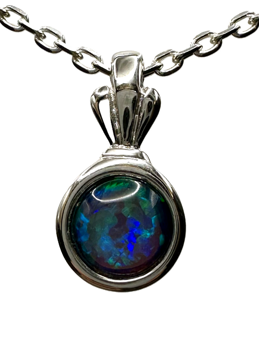 Sterling Silver Triplet Opal Pendant