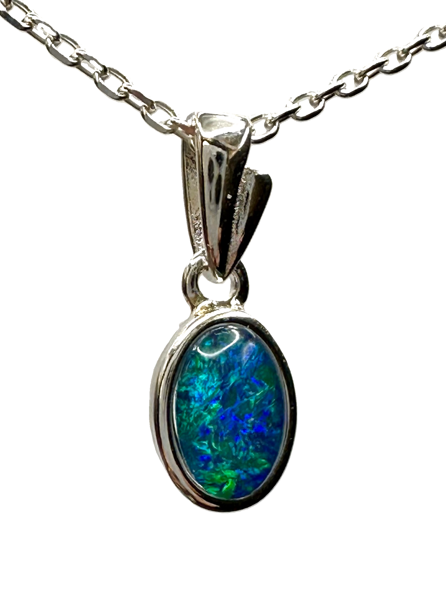 Sterling Silver Triplet Opal Pendant