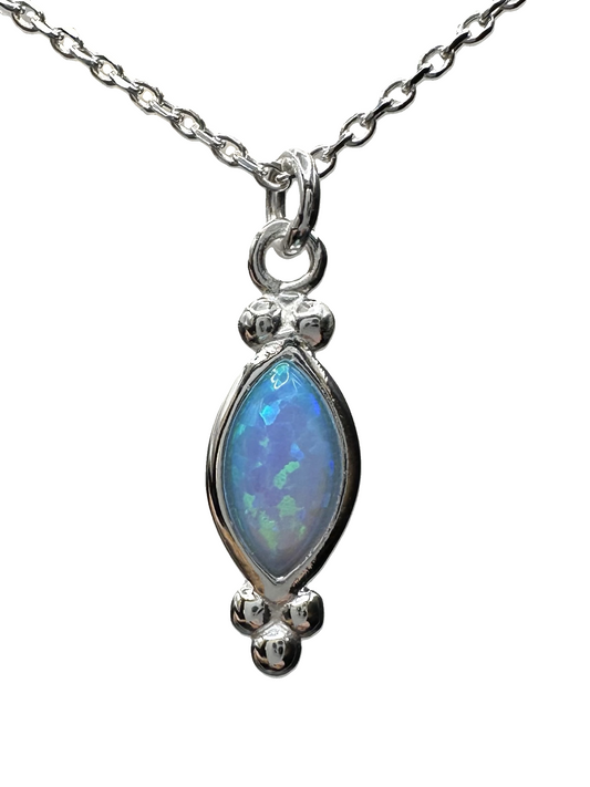 Sterling Silver Blue Opalite Pendant