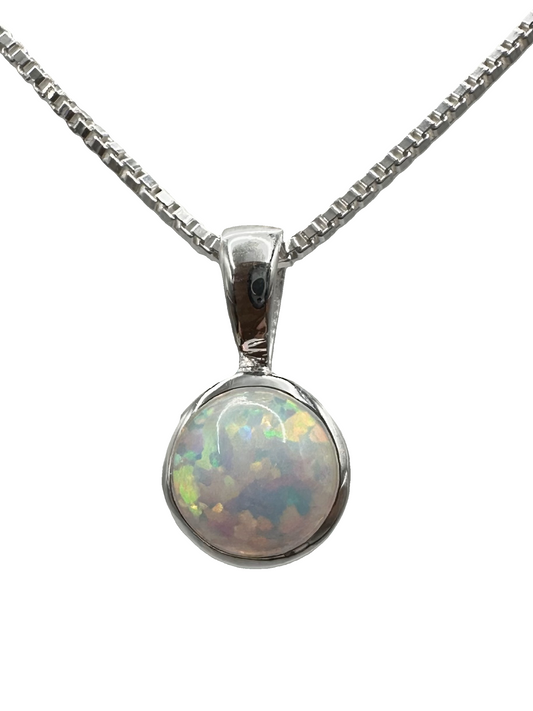 Sterling Silver White Opalite Pendant