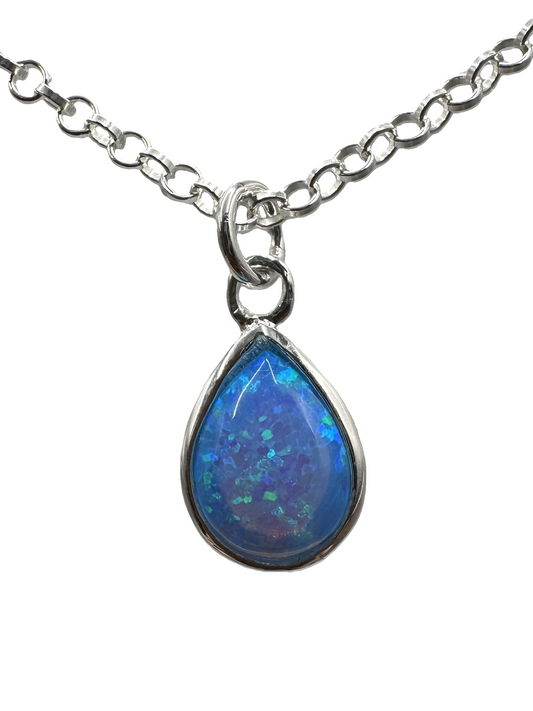 Sterling Silver Blue Opalite Pendant