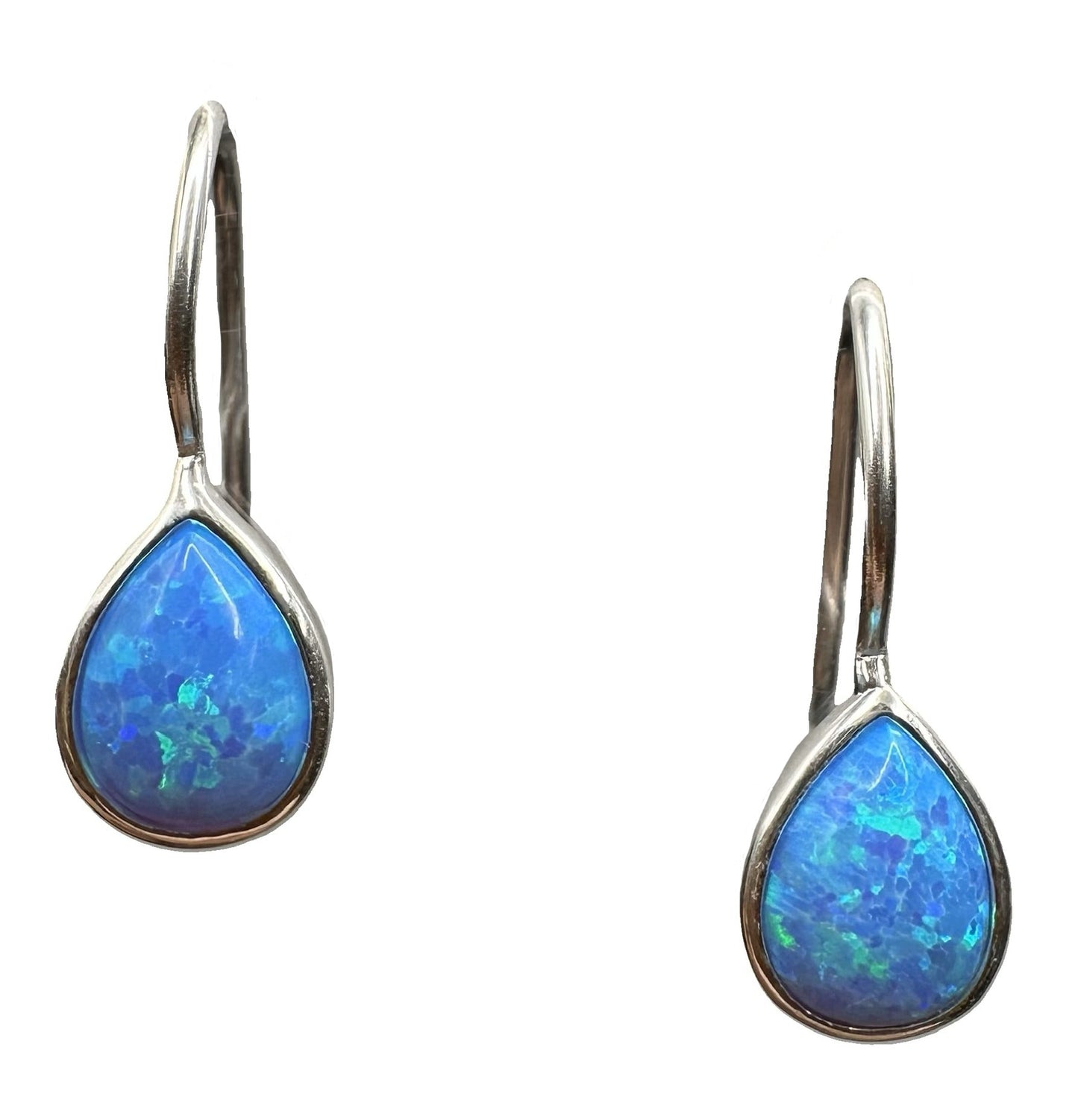 Sterling Silver Blue Opalite Earrings