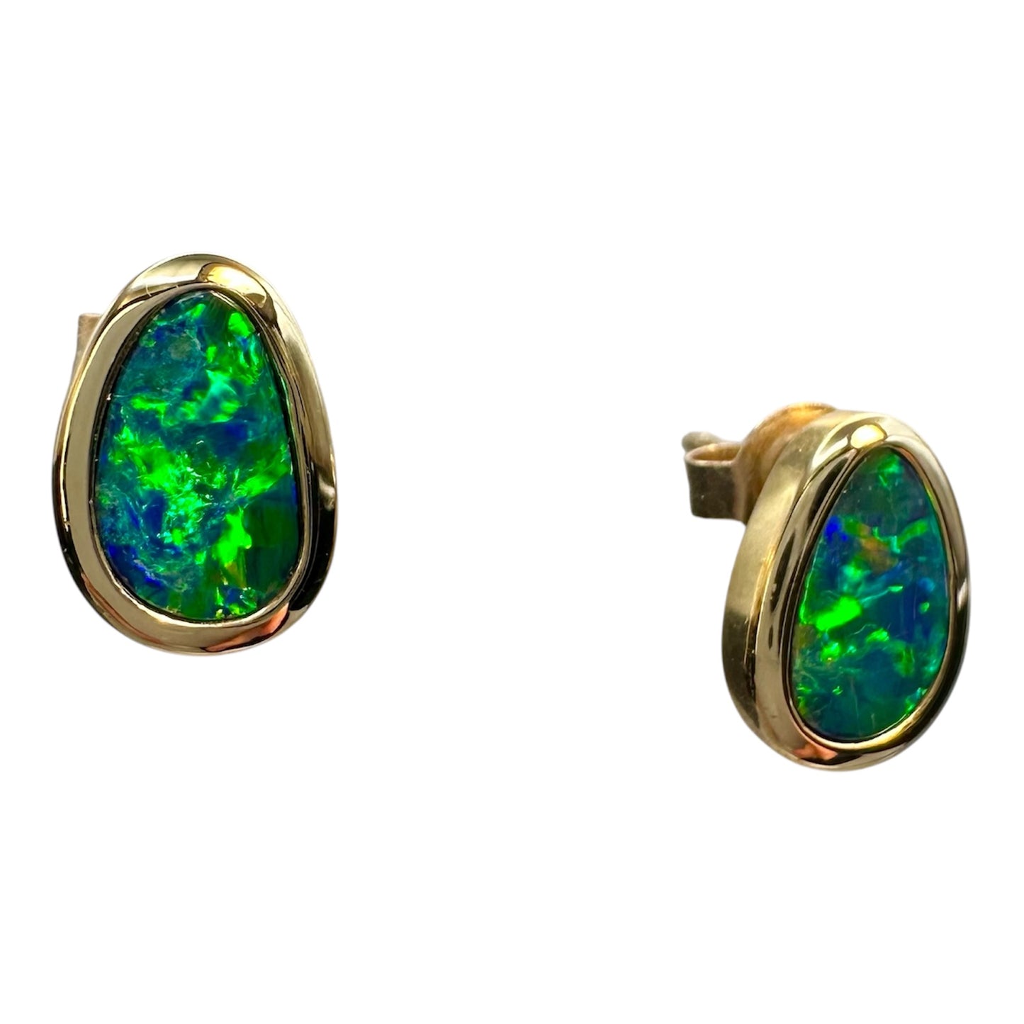 14ct Gold Doublet Opal Stud Earrings