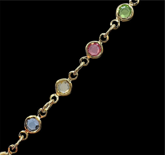 Crystal chain - Gold/Mini