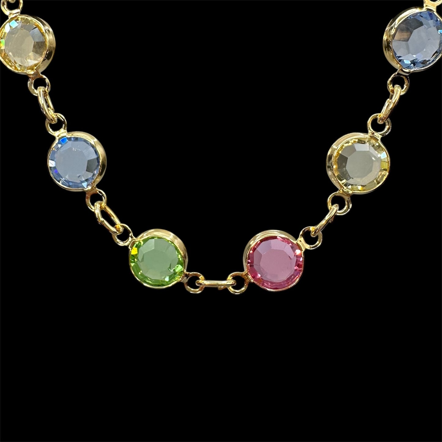Crystal chain - Gold/Dark