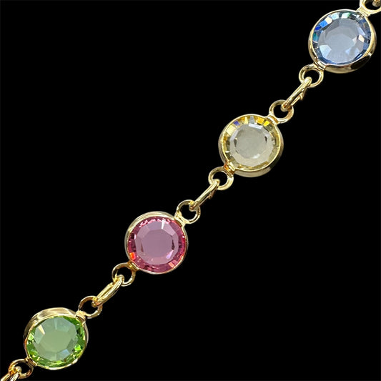 Crystal chain - Gold/Dark
