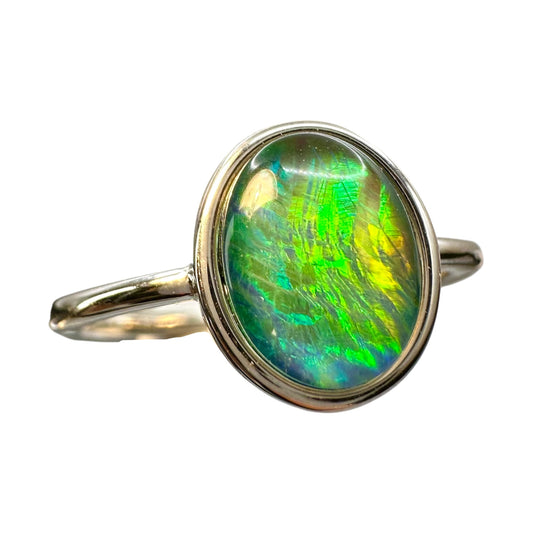 Sterling Silver Triplet Opal Ring