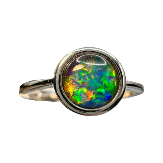 Sterling Silver Triplet Opal Ring