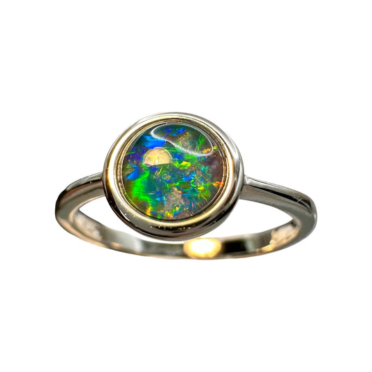 Sterling Silver Triplet Opal Ring