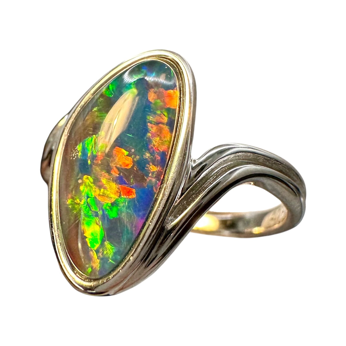Sterling Silver Triplet Opal Ring