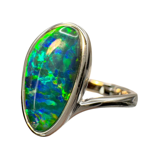 Sterling Silver Triplet Opal Ring