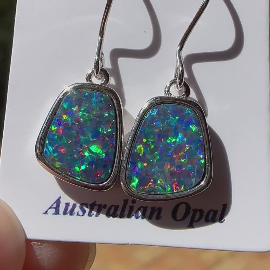 Doublet Opal Earrings